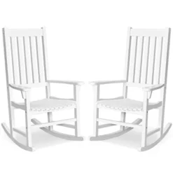 Costway 2PCS Wood Rocking Chair Porch Rocker High Back Garden Seat Indoor Outdoor 22 Costway 2PCS Wood Rocking Chair Porch Rocker High Back Garden Seat Indoor Outdoor -Costway GUEST 00abb758 e72c 4e69 b1b9 bf310e369760