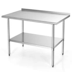 Costway Stainless Steel Table For Prep & Work W/ Backsplash -Costway GUEST 00f05253 d556 4d3c bc7a 1ecae8c4fcd6