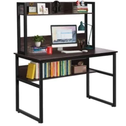 Costway Computer Desk With Hutch Bookshelf Study Wrting Desk Space Saving -Costway GUEST 014870b6 a113 4af7 aa7f 49dc6bda88a9