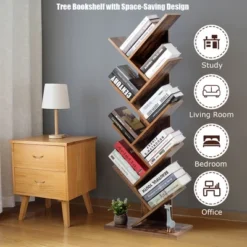 Costway Tree Bookshelf 8-Tier Bookcase Free Standing Book Rack Display Stand -Costway GUEST 01a2c26b 8707 4e19 8052 eba75a1e9707
