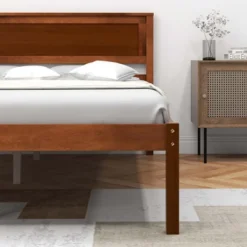 Costway Full/Queen/Twin Size Wooden Platform Bed Frame With Headboard Mattress Foundation Walnut -Costway GUEST 01c6f1c2 c74e 46c2 a3a2 ec313faf2af2