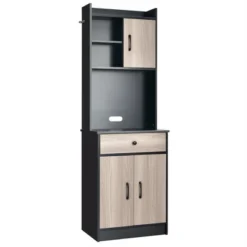 Costway 3-Door 71'' Kitchen Buffet Pantry Storage Cabinet W/Hutch Adjustable Shelf Black 16 Costway 3-Door 71'' Kitchen Buffet Pantry Storage Cabinet W/Hutch Adjustable Shelf Black -Costway GUEST 02df6d8b 055a 415d b6d9 e9832f87549f