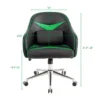 Costway Office Chair Task Desk Swivel Adjustable Height W/ Massage Lumbar Support BlueGreen