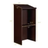 Costway Wooden Floor Standing Podium Speaking Lectern W/ Adjustable Shelf & Pen Tray