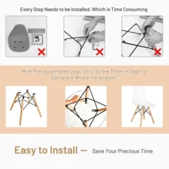 Set Of 4 Dining Chairs Modern Plastic Shell Side Chair W/ Clear Seat & Wood Legs 15 Set Of 4 Dining Chairs Modern Plastic Shell Side Chair W/ Clear Seat & Wood Legs -Costway GUEST 03fa5899 d0a8 4cb2 a870 9b16a6b32810