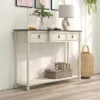 Costway Farmhouse Console Table Entryway Sideboard With 3 Drawers & Open Storage Shelf