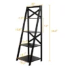 Costway 4-Tier Ladder Shelf Bookshelf Bookcase Storage Display Leaning Home Office Decor