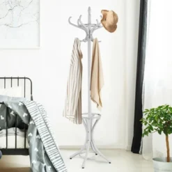Costway Wood Standing Hat Coat Rack Jacket Bag Hanger Tree W/12 Hooks & Umbrella Stand 12 Costway Wood Standing Hat Coat Rack Jacket Bag Hanger Tree W/12 Hooks & Umbrella Stand -Costway GUEST 0511ba0f e335 4121 8d91 4fe5c06abe35