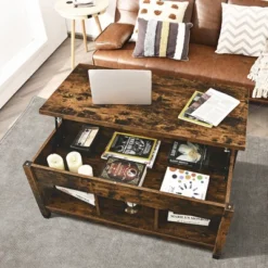 Costway Lift Top Coffee Table W/ Hidden Compartment And Storage Shelves Coffee -Costway GUEST 05ed987d cb85 42fc a187 026ab76a2797