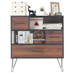 Costway Sideboard Storage Cabinet Multipurpose Display Unit W/Metal Leg & Drawers Walnut 17 Costway Sideboard Storage Cabinet Multipurpose Display Unit W/Metal Leg & Drawers Walnut -Costway GUEST 06c88157 1141 4947 911b 50e7bad90099