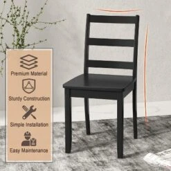 Costway Dining Chairs Set Of 4 Wood Dining Room Kitchen Side Chairs -Costway GUEST 06cdd40f de30 4b41 8923 85435436823f