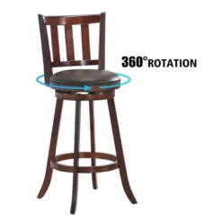 Costway Set Of 4 29.5'' Swivel Bar Stool Leather Padded Dining Kitchen Pub Bistro Chair Low Back 11 Costway Set Of 4 29.5'' Swivel Bar Stool Leather Padded Dining Kitchen Pub Bistro Chair Low Back -Costway GUEST 06fc451f 3d83 4c29 92fc e1bc88f1102f