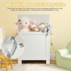 Costway Wooden Toy Box Kids Storage Chest Organizer W/ Flip-Top Lid & Safety Hinge White -Costway GUEST 08576fd7 2a55 44d0 9766 f6302657caf5