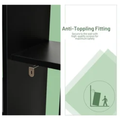 Costway 8-Shelf Bookcase Modern Tree Bookshelf Storage Decor Freestanding White/Black -Costway GUEST 085a31bd a490 4add b148 3efa23e666b9