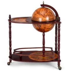 Costway Wood Globe Wine Bar Stand 34'' H 16th Century Italian Rack Liquor Bottle Shelf 13 Costway Wood Globe Wine Bar Stand 34'' H 16th Century Italian Rack Liquor Bottle Shelf -Costway GUEST 092ec118 09c6 4250 9095 a4ff97e28bb9