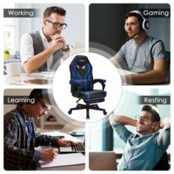 Costway Massage Gaming Chair Racing Recliner Computer Desk Chair W/Footrest 16 Costway Massage Gaming Chair Racing Recliner Computer Desk Chair W/Footrest -Costway GUEST 0989f2ca 5746 4e70 9345 b5d249f05589