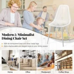 Costway Dining Chair Set Of 4 With Heavy-Duty Electroplated Metal Legs Curved Back Armless 14 Costway Dining Chair Set Of 4 With Heavy-Duty Electroplated Metal Legs Curved Back Armless -Costway GUEST 09c3576d 73e6 4eff 9f25 185911e108b0