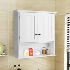 Costway Wall Mount Bathroom Cabinet Storage Organizer Medicine Cabinet White -Costway GUEST 0a31bfac aed0 46aa a8b8 756c2da37c40