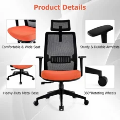 Costway Mesh Office Chair Big Tall Ergonomic Executive Chair Height Adjustable 400 Lbs 16 Costway Mesh Office Chair Big Tall Ergonomic Executive Chair Height Adjustable 400 Lbs -Costway GUEST 0a3fa217 5c3c 4a89 a8db 21a4bf15843f