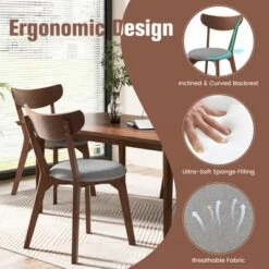 Set Of 2 Dining Chair Upholstered Curved Back Side Chair With Solid Wooden Legs 13 Set Of 2 Dining Chair Upholstered Curved Back Side Chair With Solid Wooden Legs -Costway GUEST 0a42d64a 9755 4f34 a2c4 e06d977237f8