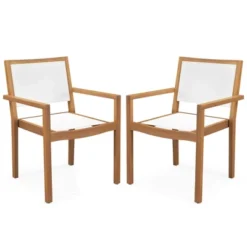 Costway Stackable Dining Chair Set Of 2/4 With Wear-resistant Fabric & Breathable Backrest -Costway GUEST 0c1bae75 9dd2 4af1 ae9b 5eab64fae2fc