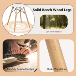 Costway Dining Table Round White Modern Dining Table 31.5'' W/Solid Wooden Leg For Kitchen 14 Costway Dining Table Round White Modern Dining Table 31.5'' W/Solid Wooden Leg For Kitchen -Costway GUEST 0c330037 03ec 4ad1 89de 6d3b331ab244