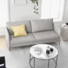 Costway Modern 76'' Loveseat Sofa Couch For Living Room Apartment Dorm With Metal Legs Gray