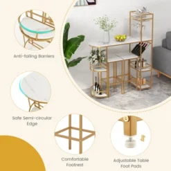 Costway 3 PCS Bar Table Set 2 Stools Storage Shelves Glass Holder Wine Rack Space Saving 15 Costway 3 PCS Bar Table Set 2 Stools Storage Shelves Glass Holder Wine Rack Space Saving -Costway GUEST 0d3bd7de 3882 4408 9a5d 7200f73e49c7