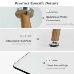 Costway Modern Glass Dining Table Rectangular Dining Room Table W/Metal Legs For Kitchen 16 Costway Modern Glass Dining Table Rectangular Dining Room Table W/Metal Legs For Kitchen -Costway GUEST 0d8a8090 fbe0 4ae8 8b2e 68fddf34cb50