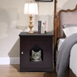 Costway Weatherproof Multi-function Pet Cat House Sidetable Nightstand -Costway GUEST 0e724e00 a45b 4183 ac20 7dfd40e53270