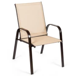 Costway 2PCS Patio Chairs Deck Yard W/Armrest Brown/Beige/Gray -Costway GUEST 0e729253 3950 4bc7 b857 4fcd1efa4419
