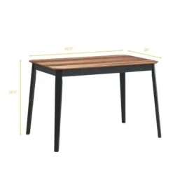 Costway Mid Century Modern Rectangular Dining Room Table W/ Solid Wooden Legs Walnut -Costway GUEST 0f8be03f 3398 4173 8389 1b820a56c8dc