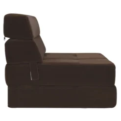 Costway Tri-Fold Fold Down Chair Flip Out Lounger Convertible Sleeper Bed Couch Dorm Brown -Costway GUEST 0fdc7652 767c 45c0 b959 08c473bfbeaf