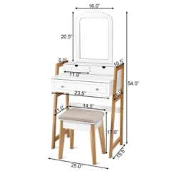Costway Makeup Vanity Table Dressing Table Cushioned Stool Set 11 Costway Makeup Vanity Table Dressing Table Cushioned Stool Set -Costway GUEST 10044e7a f873 4124 854d 4f467e109c0e