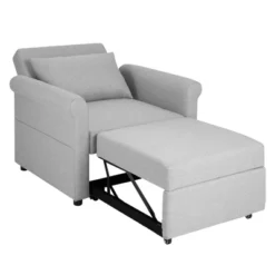 Costway Convertible Sofa Bed 3-in-1 Pull-out Sofa Chair Adjustable Reclining Chair Grey 17 Costway Convertible Sofa Bed 3-in-1 Pull-out Sofa Chair Adjustable Reclining Chair Grey -Costway GUEST 112da678 490c 4750 83e4 c84241c640ce