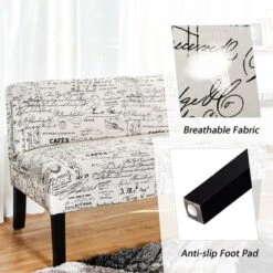 Costway Loveseat Sofa Fabric Settee Bench Bed Chair Wooden Leg Living Room -Costway GUEST 12962cb3 31a5 4c26 9e10 ef72b01357f1