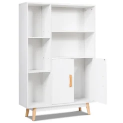 Costway Floor Storage Cabinet Free Standing Wooden Display Bookcase Side Decor Furniture -Costway GUEST 1420ba38 9d08 46ba bfa2 f60530c5bd91