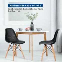 Costway 2PCS Modern DSW Dining Chair Office Home W/ Mesh Design Wooden Legs 15 Costway 2PCS Modern DSW Dining Chair Office Home W/ Mesh Design Wooden Legs -Costway GUEST 162f3dfb 542c 4a44 98ad 7a0fb43c3109