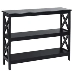 Costway 3-Tier Console Table X-Design Bookshelf Sofa Side Accent Table W/Shelf EspressoBlack 20 Costway 3-Tier Console Table X-Design Bookshelf Sofa Side Accent Table W/Shelf EspressoBlack -Costway GUEST 17367b61 dba5 4b2e 9151 4b4f7d102633