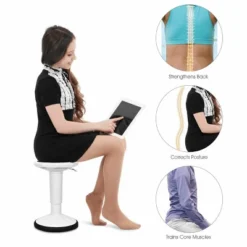 Costway Wobble Chair Height Adjustable Active Learning Stool Sitting Home Office Silicone White -Costway GUEST 1a26c1ee 502f 4e66 a910 2c58f1f69131