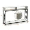 Costway Console Table With Open Shelf And Storage Compartments Steel Frame
