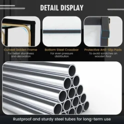 Costway 3-Tier TV Stand Entertainment Center For TV's Up To 50'' W/ Tempered Glass Top -Costway GUEST 1b624498 46fb 4c40 bd6e 274a29d00676