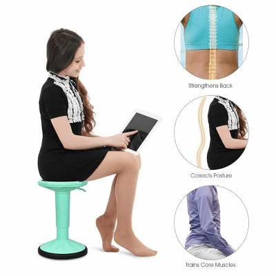 Costway Wobble Chair Height Adjustable Active Learning Stool Sitting Home Office Green Backless Silicone 4 Costway Wobble Chair Height Adjustable Active Learning Stool Sitting Home Office Green Backless Silicone - Image 4