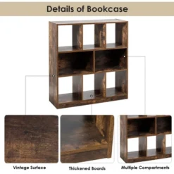 Costway Bookcase Industrial Freestanding Bookshelf Storage Organizer W/ Open Compartments 17 Costway Bookcase Industrial Freestanding Bookshelf Storage Organizer W/ Open Compartments -Costway GUEST 1bc7085c 2a05 410e bfa9 bac3349eb96c