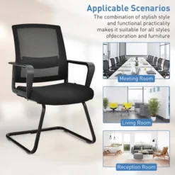 Costway Set Of 2 Conference Chairs Mesh Reception Office Guest Chairs W/ Lumbar Support 13 Costway Set Of 2 Conference Chairs Mesh Reception Office Guest Chairs W/ Lumbar Support -Costway GUEST 1c598c7d 8b70 400a ac04 5d1af75a9d3a