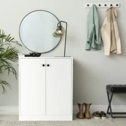 Costway 2-Door Storage Cabinet Buffet Cabinet With 3 Shelves Sideboard For Kitchen Hallway -Costway GUEST 1dade3a9 0d52 4e52 906e e0602eccb905