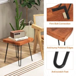 Costway Square End Table Accent Side Table Reclaimed Teak Wood Plant Stand Patio Rustic -Costway GUEST 1f906a0b bcc5 4dfe 895f a8eea94e3f57