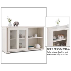 Costway Kitchen Storage Cabinet Sideboard Buffet Cupboard W/ Sliding Door 18 Costway Kitchen Storage Cabinet Sideboard Buffet Cupboard W/ Sliding Door -Costway GUEST 1f9c8250 5a16 46d1 a449 b5529099ed35