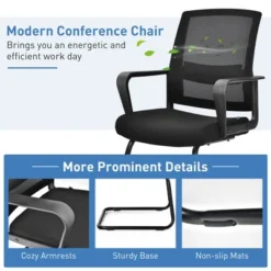 Costway Set Of 2 Conference Chairs Mesh Reception Office Guest Chairs W/ Lumbar Support 16 Costway Set Of 2 Conference Chairs Mesh Reception Office Guest Chairs W/ Lumbar Support -Costway GUEST 205b9390 01db 4a19 9ff5 8822af5882a3
