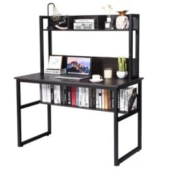 Costway Computer Desk With Hutch Bookshelf Study Wrting Desk Space Saving -Costway GUEST 2117a7ff f2ec 465a aa66 ee1f2af15785